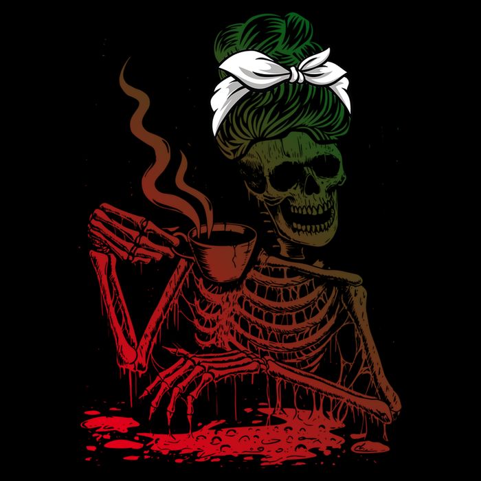 Coffee Ing Skeleton Lazy Diy Halloween Costume Gift Youth Performance Sprint T-Shirt