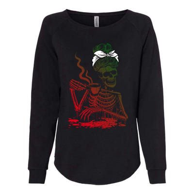 Coffee Ing Skeleton Lazy Diy Halloween Costume Gift Womens California Wash Sweatshirt