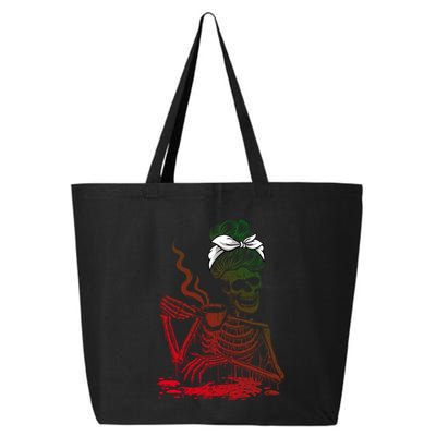 Coffee Ing Skeleton Lazy Diy Halloween Costume Gift 25L Jumbo Tote