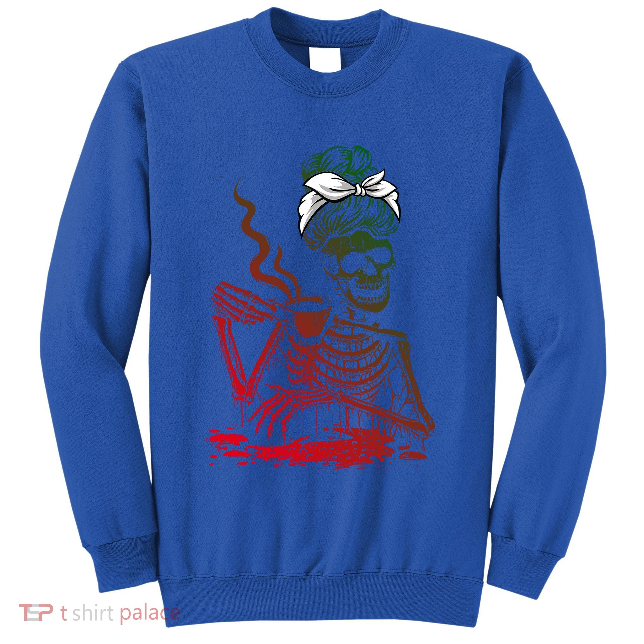 Coffee Ing Skeleton Lazy Diy Halloween Costume Gift Sweatshirt