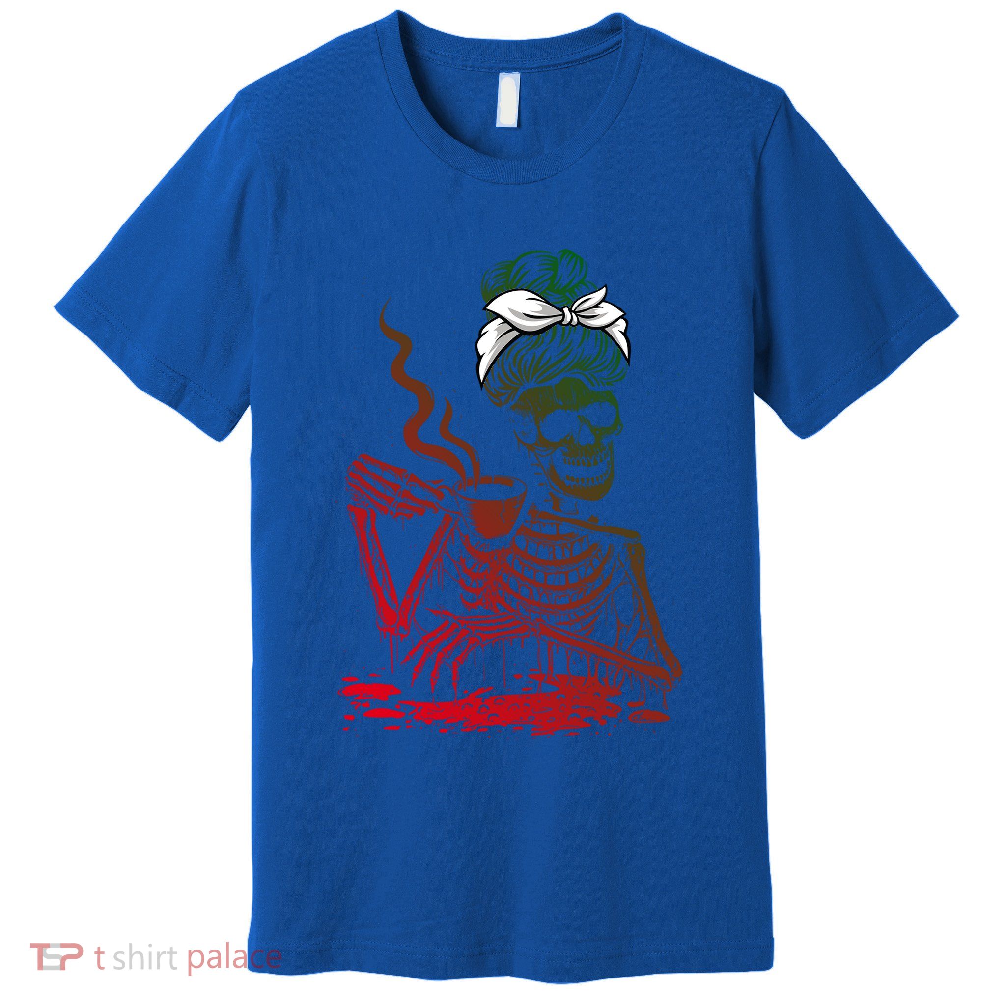 Coffee Ing Skeleton Lazy Diy Halloween Costume Gift Premium T-Shirt