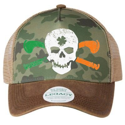 Colorful Irish Skull & Cross Shillelagh Clubs Shamrock Legacy Tie Dye Trucker Hat