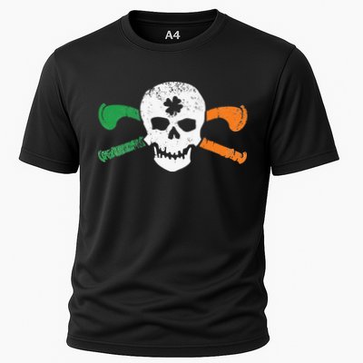 Colorful Irish Skull & Cross Shillelagh Clubs Shamrock Performance Shirt