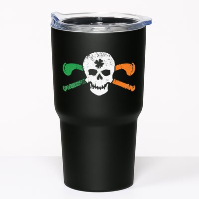 Colorful Irish Skull & Cross Shillelagh Clubs Shamrock Tumbler