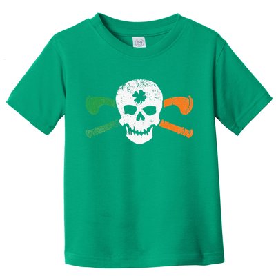 Colorful Irish Skull & Cross Shillelagh Clubs Shamrock Toddler T-Shirt