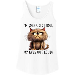 Cat I’M Sorry Did I Roll My Eyes Out Loud Ladies Essential Tank