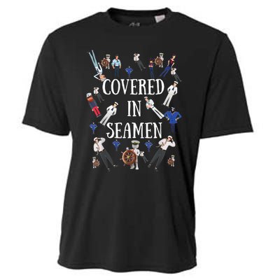 Covered In Seamen Funny Inappropriate Embarrassing Adult Humor Cooling Performance Crew T-Shirt