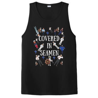 Covered In Seamen Funny Inappropriate Embarrassing Adult Humor PosiCharge Competitor Tank