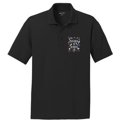 Covered In Seamen Funny Inappropriate Embarrassing Adult Humor PosiCharge RacerMesh Polo