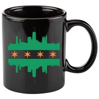 Chicago Irish Skyline St Patricks Day Flag Gift 11oz C Handle Ceramic Mug