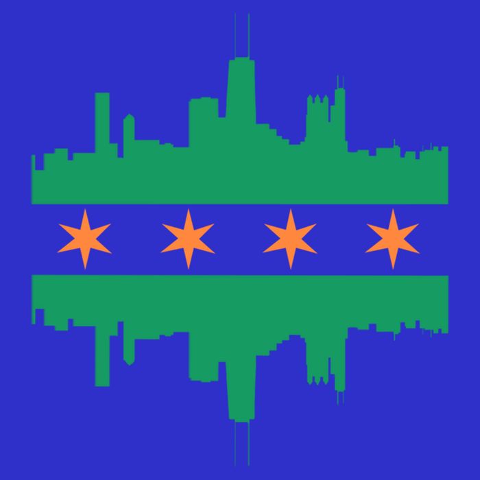 Chicago Irish Skyline St Patricks Day Flag Gift Button