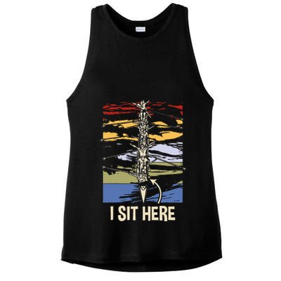 Coxswain I Sit Here Funny Vintage Rowing Coxswain Ladies PosiCharge Tri-Blend Wicking Tank