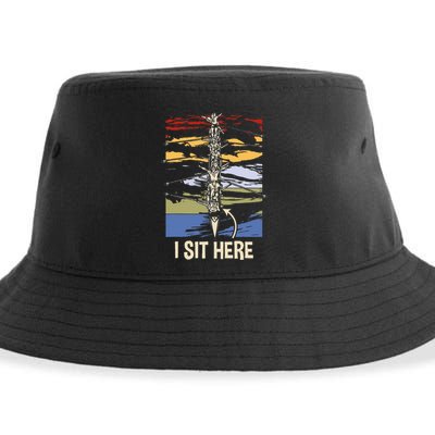 Coxswain I Sit Here Funny Vintage Rowing Coxswain Sustainable Bucket Hat