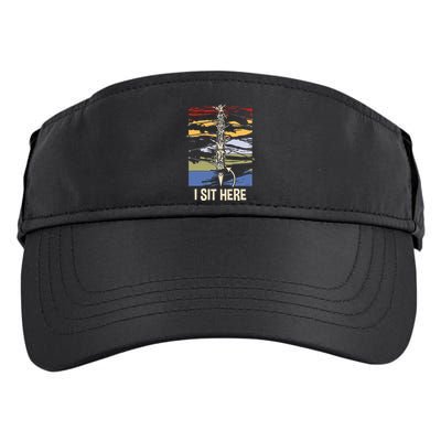 Coxswain I Sit Here Funny Vintage Rowing Coxswain Adult Drive Performance Visor