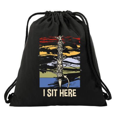 Coxswain I Sit Here Funny Vintage Rowing Coxswain Drawstring Bag
