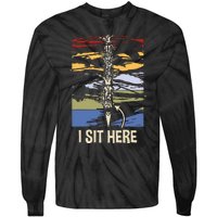 Coxswain I Sit Here Funny Vintage Rowing Coxswain Tie-Dye Long Sleeve Shirt