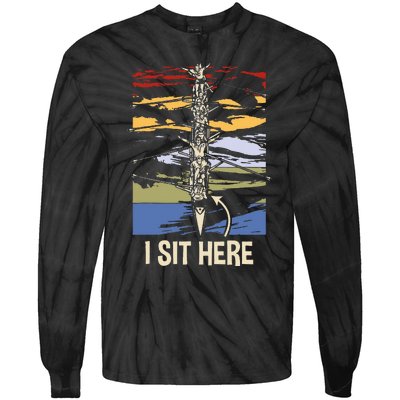 Coxswain I Sit Here Funny Vintage Rowing Coxswain Tie-Dye Long Sleeve Shirt