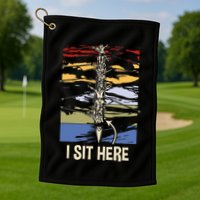 Coxswain I Sit Here Funny Vintage Rowing Coxswain Golf Towel