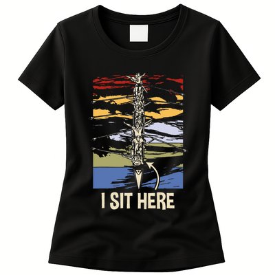 Coxswain I Sit Here Funny Vintage Rowing Coxswain Womens T-Shirt