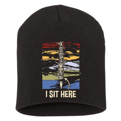 Coxswain I Sit Here Funny Vintage Rowing Coxswain Short Acrylic Beanie