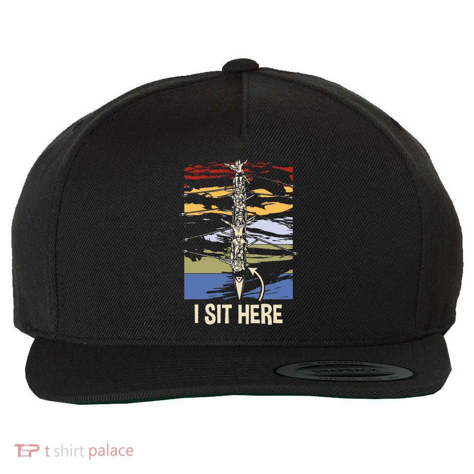 Coxswain I Sit Here Funny Vintage Rowing Coxswain Wool Snapback Cap