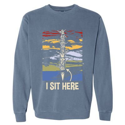 Coxswain I Sit Here Funny Vintage Rowing Coxswain Garment-Dyed Sweatshirt