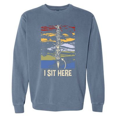 Coxswain I Sit Here Funny Vintage Rowing Coxswain Garment-Dyed Sweatshirt