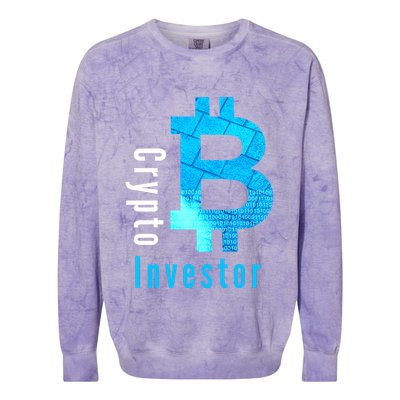 Crypto Investor, Satoshi, Bitcoin, Blockchain, Cryptocurrency, DeFi, BTC Colorblast Crewneck Sweatshirt