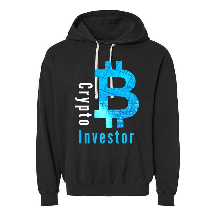 Crypto Investor, Satoshi, Bitcoin, Blockchain, Cryptocurrency, DeFi, BTC Garment-Dyed Fleece Hoodie