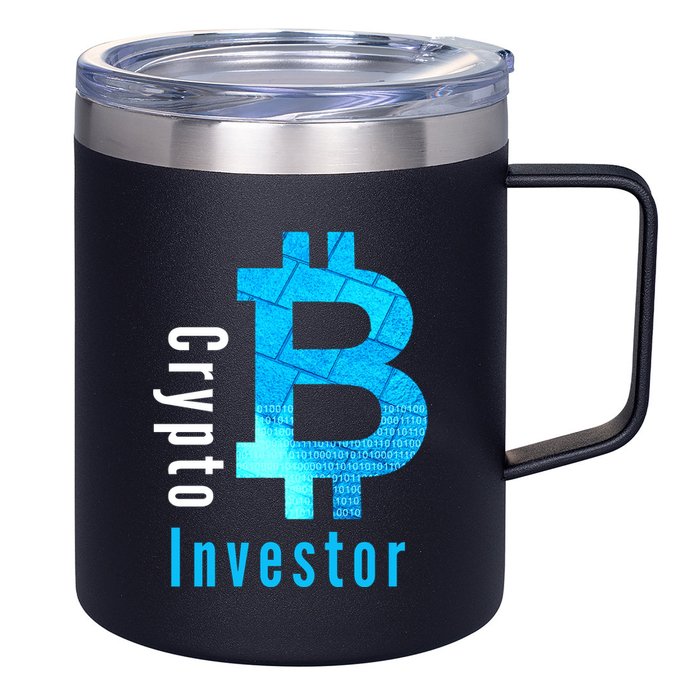 Crypto Investor, Satoshi, Bitcoin, Blockchain, Cryptocurrency, DeFi, BTC 12oz Stainless Steel Coffee Mug