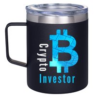 Crypto Investor, Satoshi, Bitcoin, Blockchain, Cryptocurrency, DeFi, BTC 12oz Stainless Steel Coffee Mug