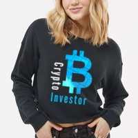 Crypto Investor, Satoshi, Bitcoin, Blockchain, Cryptocurrency, DeFi, BTC Cropped Pullover Crew
