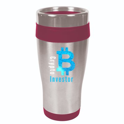 Crypto Investor, Satoshi, Bitcoin, Blockchain, Cryptocurrency, DeFi, BTC 16oz Travel Tumbler