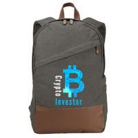 Crypto Investor, Satoshi, Bitcoin, Blockchain, Cryptocurrency, DeFi, BTC Cotton Canvas Backpack