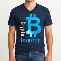 Crypto Investor, Satoshi, Bitcoin, Blockchain, Cryptocurrency, DeFi, BTC V-Neck T-Shirt
