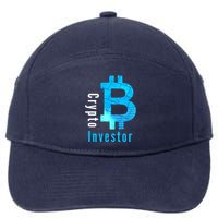 Crypto Investor, Satoshi, Bitcoin, Blockchain, Cryptocurrency, DeFi, BTC 7-Panel Snapback Hat