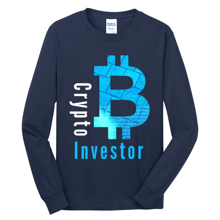 Crypto Investor, Satoshi, Bitcoin, Blockchain, Cryptocurrency, DeFi, BTC Tall Long Sleeve T-Shirt