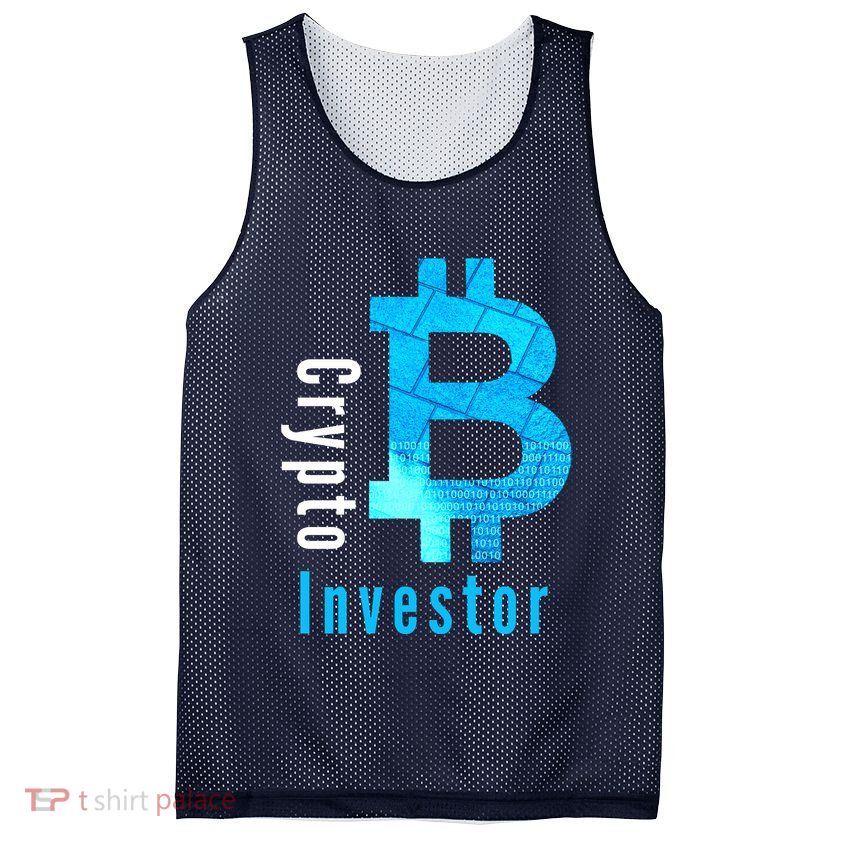 Crypto Investor, Satoshi, Bitcoin, Blockchain, Cryptocurrency, DeFi, BTC Mesh Reversible Basketball Jersey Tank