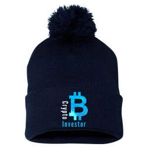 Crypto Investor, Satoshi, Bitcoin, Blockchain, Cryptocurrency, DeFi, BTC Pom Pom 12in Knit Beanie