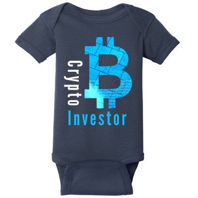 Crypto Investor, Satoshi, Bitcoin, Blockchain, Cryptocurrency, DeFi, BTC Baby Bodysuit