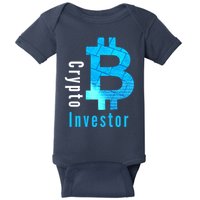 Crypto Investor, Satoshi, Bitcoin, Blockchain, Cryptocurrency, DeFi, BTC Baby Bodysuit