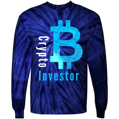 Crypto Investor, Satoshi, Bitcoin, Blockchain, Cryptocurrency, DeFi, BTC Tie-Dye Long Sleeve Shirt