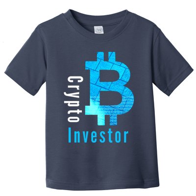 Crypto Investor, Satoshi, Bitcoin, Blockchain, Cryptocurrency, DeFi, BTC Toddler T-Shirt