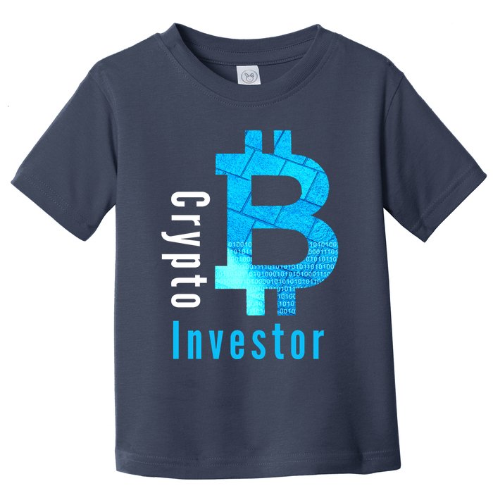 Crypto Investor, Satoshi, Bitcoin, Blockchain, Cryptocurrency, DeFi, BTC Toddler T-Shirt
