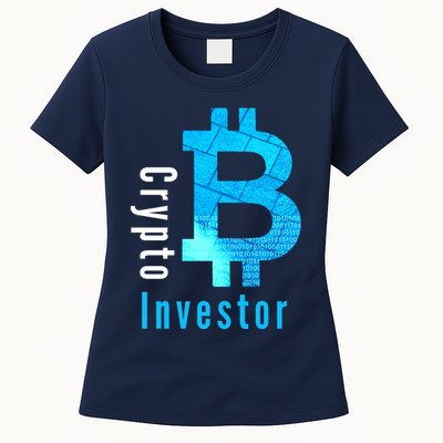 Crypto Investor, Satoshi, Bitcoin, Blockchain, Cryptocurrency, DeFi, BTC Womens T-Shirt