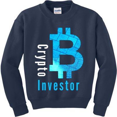 Crypto Investor, Satoshi, Bitcoin, Blockchain, Cryptocurrency, DeFi, BTC Kids Sweatshirt