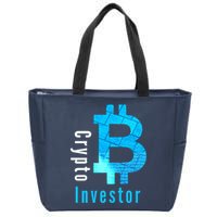 Crypto Investor, Satoshi, Bitcoin, Blockchain, Cryptocurrency, DeFi, BTC Zip Tote Bag