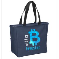 Crypto Investor, Satoshi, Bitcoin, Blockchain, Cryptocurrency, DeFi, BTC Zip Tote Bag