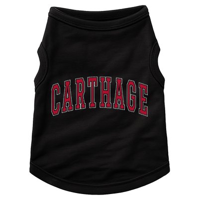 Carthage Illinois Souvenir College Style Red Text Doggie Tank
