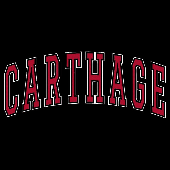 Carthage Illinois Souvenir College Style Red Text Cooling Performance Crew T-Shirt